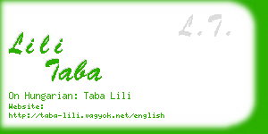 lili taba business card